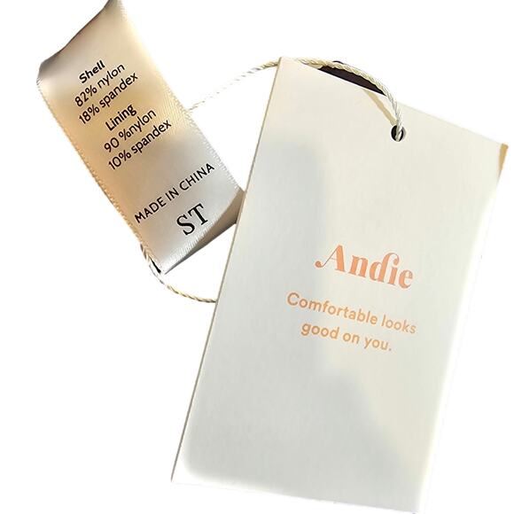 Andie Swim Womans size S/Tall Bermuda One Piece Swimsuit in Black Demi Cup NEW - Picture 7 of 8